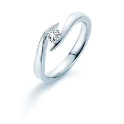 Spannring Twist mit Labordiamant