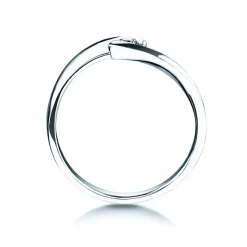 Spannring Twist Petite mit Diamant
